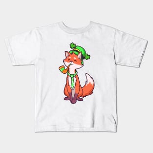 Fox Leprechaun - St Patricks Fox Kids T-Shirt